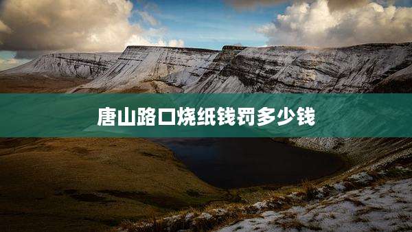 唐山路口烧纸钱罚多少钱