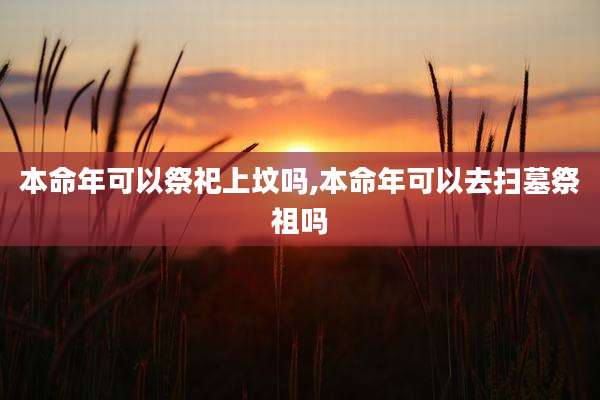 本命年可以祭祀上坟吗,本命年可以去扫墓祭祖吗