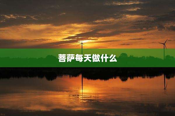 菩萨每天做什么