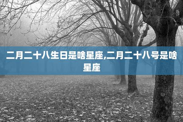 二月二十八生日是啥星座,二月二十八号是啥星座