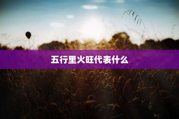 五行里火旺代表什么