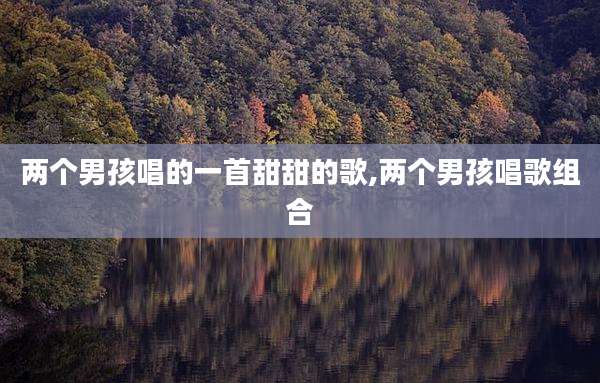 两个男孩唱的一首甜甜的歌,两个男孩唱歌组合