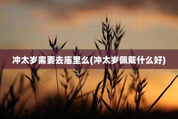 冲太岁需要去庙里么(冲太岁佩戴什么好)