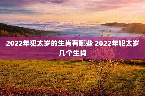 2022年犯太岁的生肖有哪些 2022年犯太岁几个生肖
