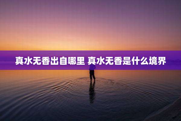 真水无香出自哪里 真水无香是什么境界