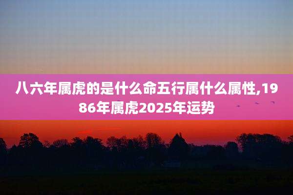 八六年属虎的是什么命五行属什么属性,1986年属虎2025年运势