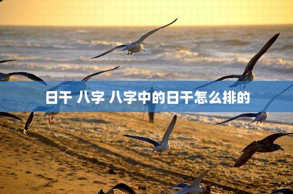 日干 八字 八字中的日干怎么排的