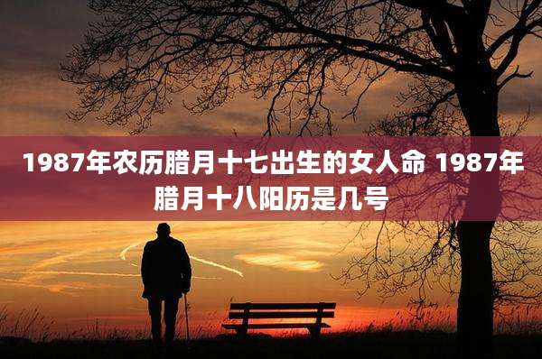1987年农历腊月十七出生的女人命 1987年腊月十八阳历是几号
