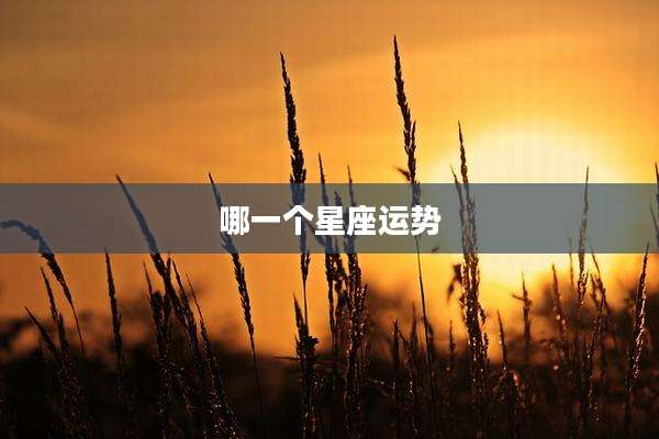 哪一个星座运势