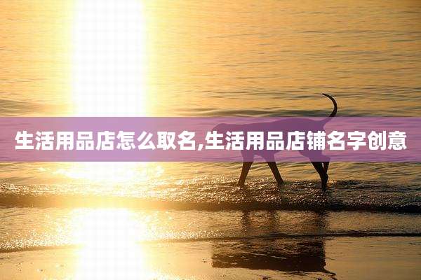 生活用品店怎么取名,生活用品店铺名字创意