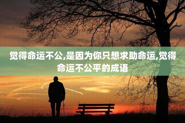 觉得命运不公,是因为你只想求助命运,觉得命运不公平的成语