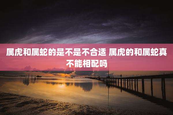 属虎和属蛇的是不是不合适 属虎的和属蛇真不能相配吗