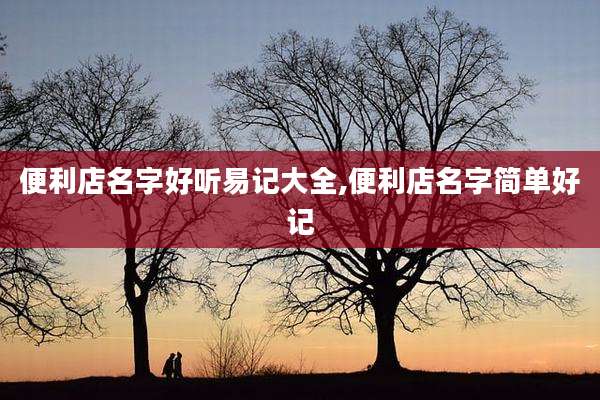 便利店名字好听易记大全,便利店名字简单好记