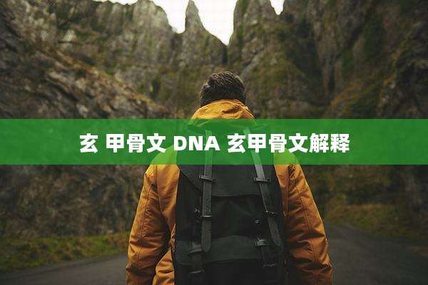玄 甲骨文 DNA 玄甲骨文解释