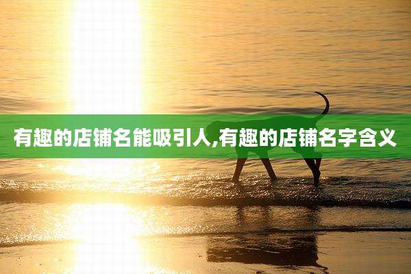 有趣的店铺名能吸引人,有趣的店铺名字含义
