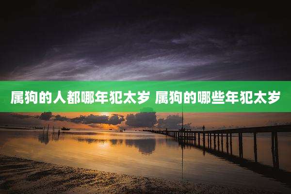 属狗的人都哪年犯太岁 属狗的哪些年犯太岁