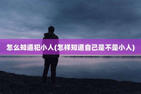 怎么知道犯小人(怎样知道自己是不是小人)