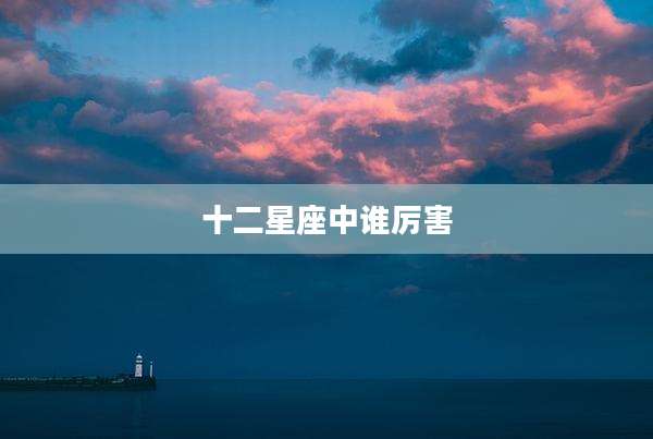 十二星座中谁厉害