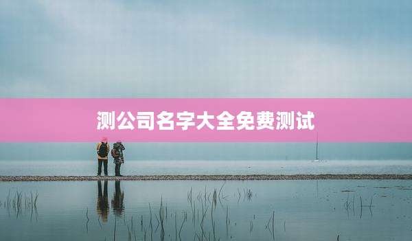 测公司名字大全免费测试