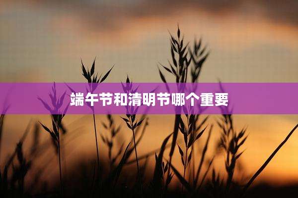 端午节和清明节哪个重要