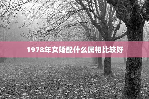 1978年女婚配什么属相比较好