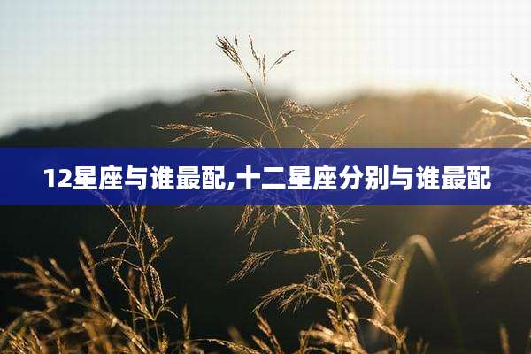 12星座与谁最配,十二星座分别与谁最配