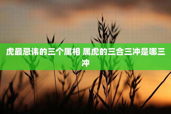 虎最忌讳的三个属相 属虎的三合三冲是哪三冲