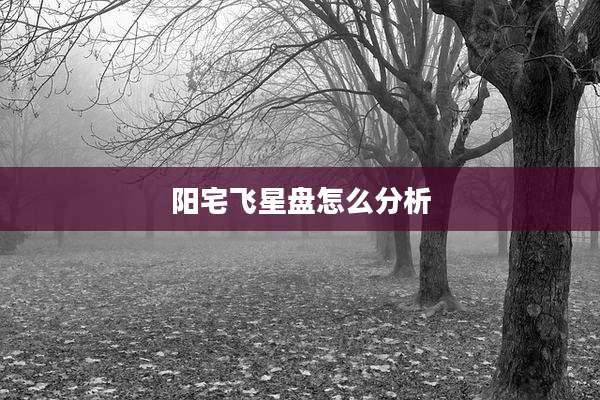 阳宅飞星盘怎么分析