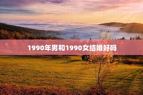 1990年男和1990女结婚好吗