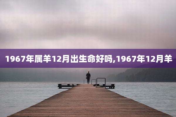 1967年属羊12月出生命好吗,1967年12月羊