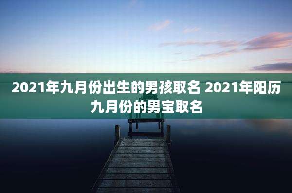 2021年九月份出生的男孩取名 2021年阳历九月份的男宝取名