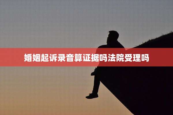 婚姻起诉录音算证据吗法院受理吗