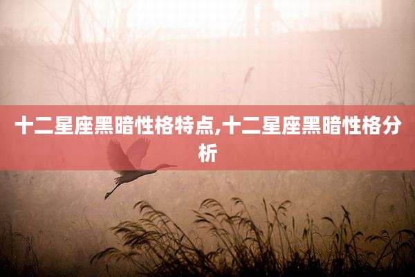 十二星座黑暗性格特点,十二星座黑暗性格分析
