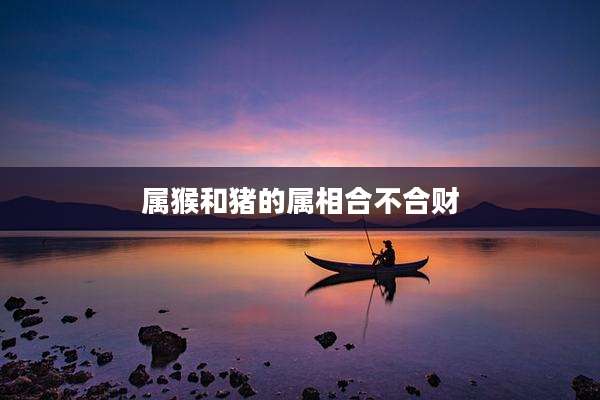 属猴和猪的属相合不合财