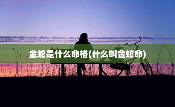 金蛇是什么命格(什么叫金蛇命)