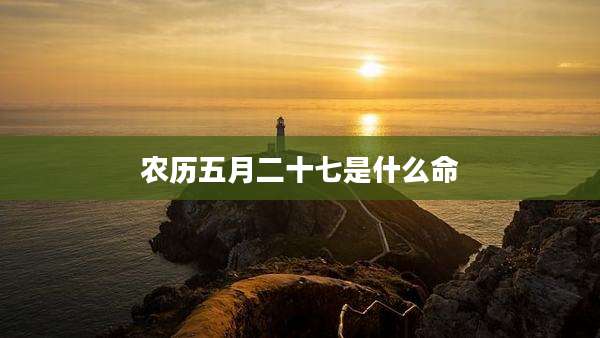 农历五月二十七是什么命