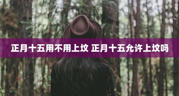 正月十五用不用上坟 正月十五允许上坟吗