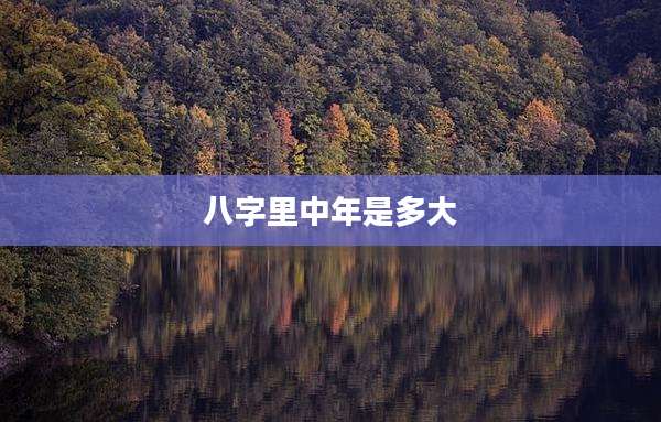 八字里中年是多大
