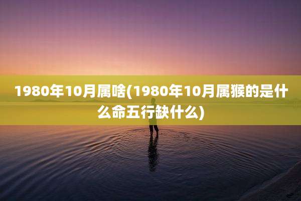 1980年10月属啥(1980年10月属猴的是什么命五行缺什么)