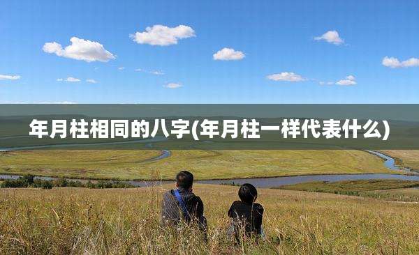 年月柱相同的八字(年月柱一样代表什么)