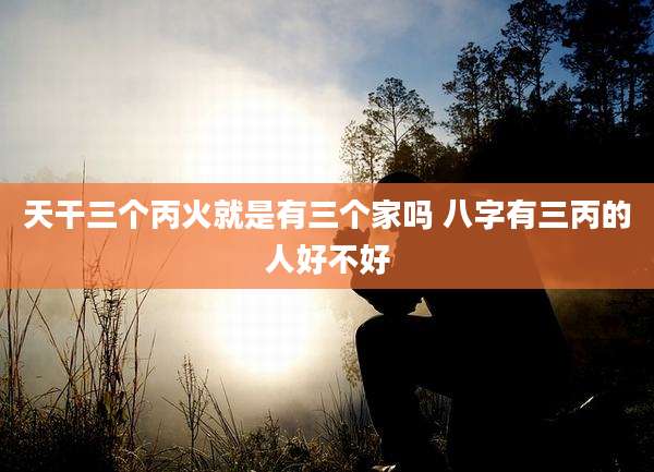 天干三个丙火就是有三个家吗 八字有三丙的人好不好