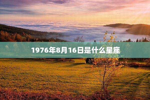 1976年8月16日是什么星座