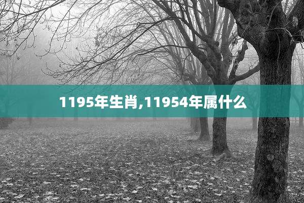 1195年生肖,11954年属什么