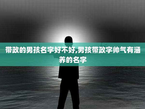 带政的男孩名字好不好,男孩带政字帅气有涵养的名字