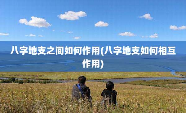 八字地支之间如何作用(八字地支如何相互作用)