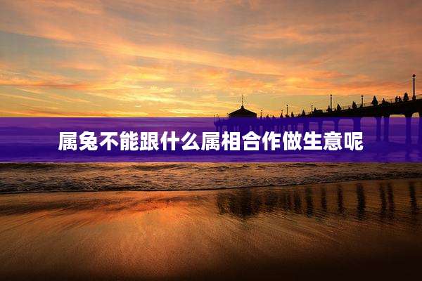 属兔不能跟什么属相合作做生意呢