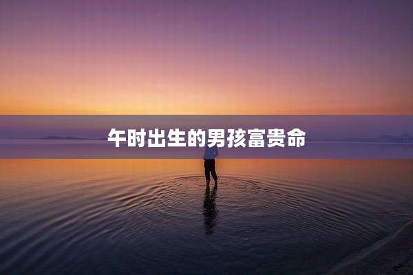 午时出生的男孩富贵命