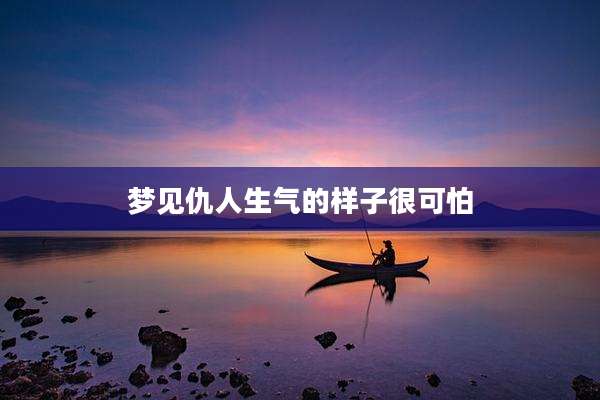 梦见仇人生气的样子很可怕