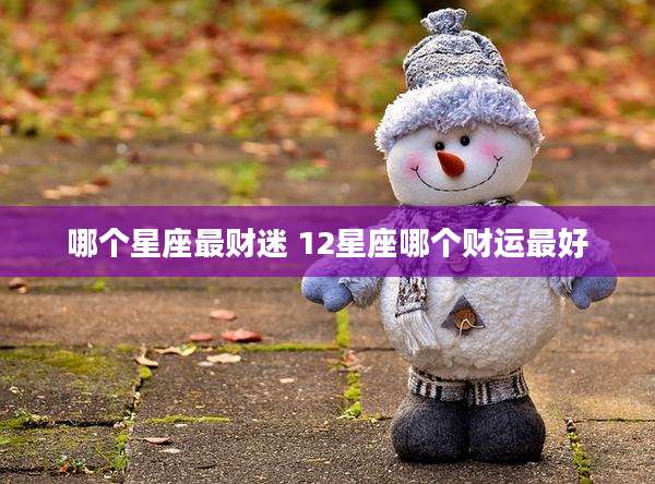 哪个星座最财迷 12星座哪个财运最好