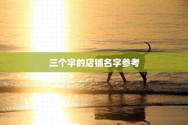 三个字的店铺名字参考